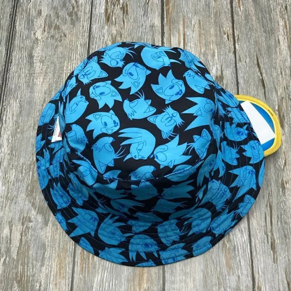 Sonic the Hedgehog Kids Reversible Bucket Sun Hat Summer